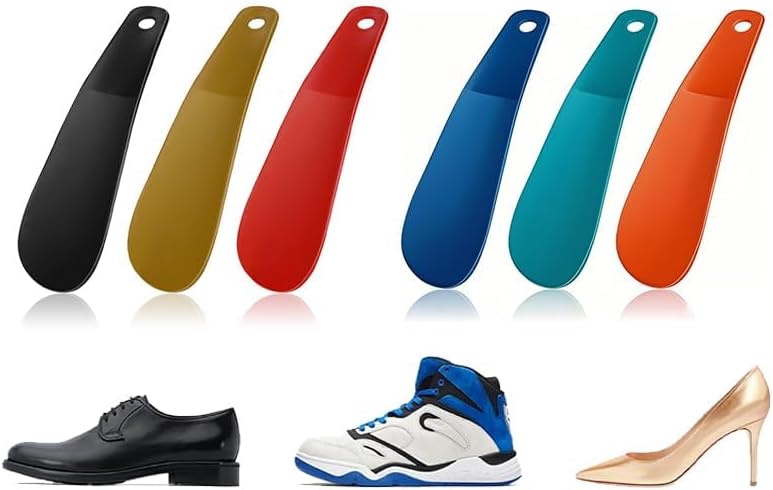 DreamAug 6-Pack Mini Shoe Horns – 6.2" Small Plastic Shoe Horn Set for Men, Women & Kids, Portable Shoe Helpers for Boots, Heels, Sneakers & Travel Use - Image 1